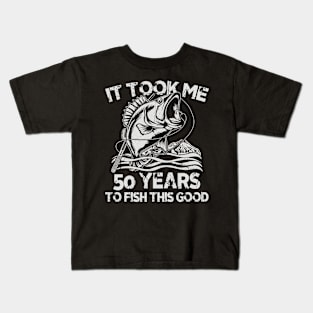 It Took Me 50 Years To Fish 50th Birthday Gift Kids T-Shirt